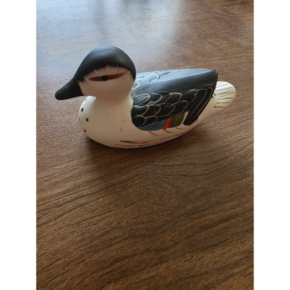 Charming Ceramic Duck Figurine Hand Painted Home Decor Collectible hunting pets - Picture 2 of 6